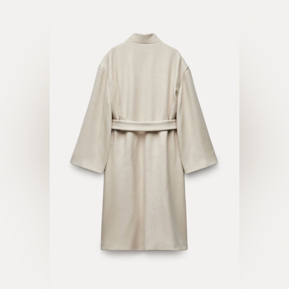 MANTECO MINIMALIST COAT WITH  WOOL ZW COLLECTION - Picture 7 of 11